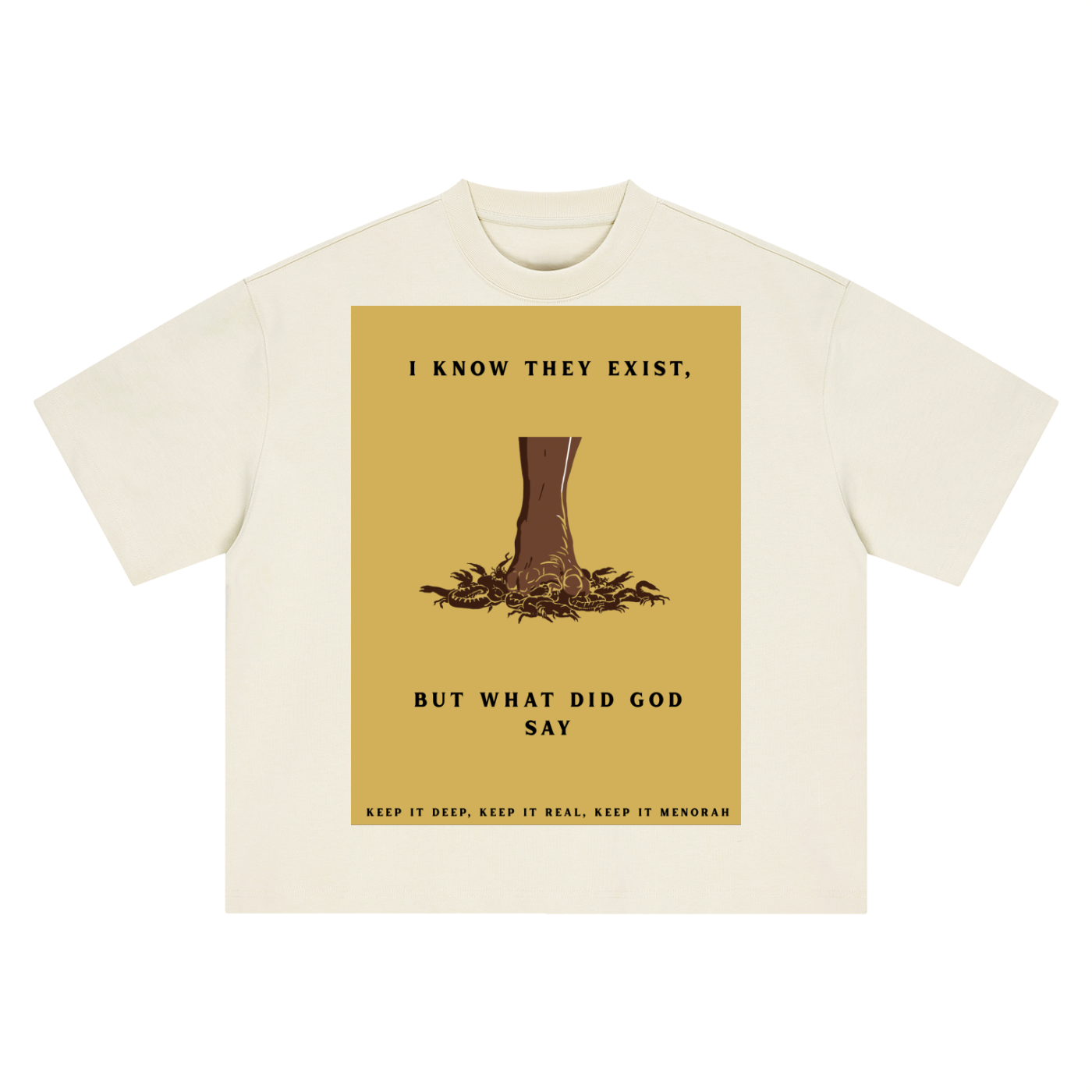 WHAT DID GOD SAY Boxy Oversized T-Shirt