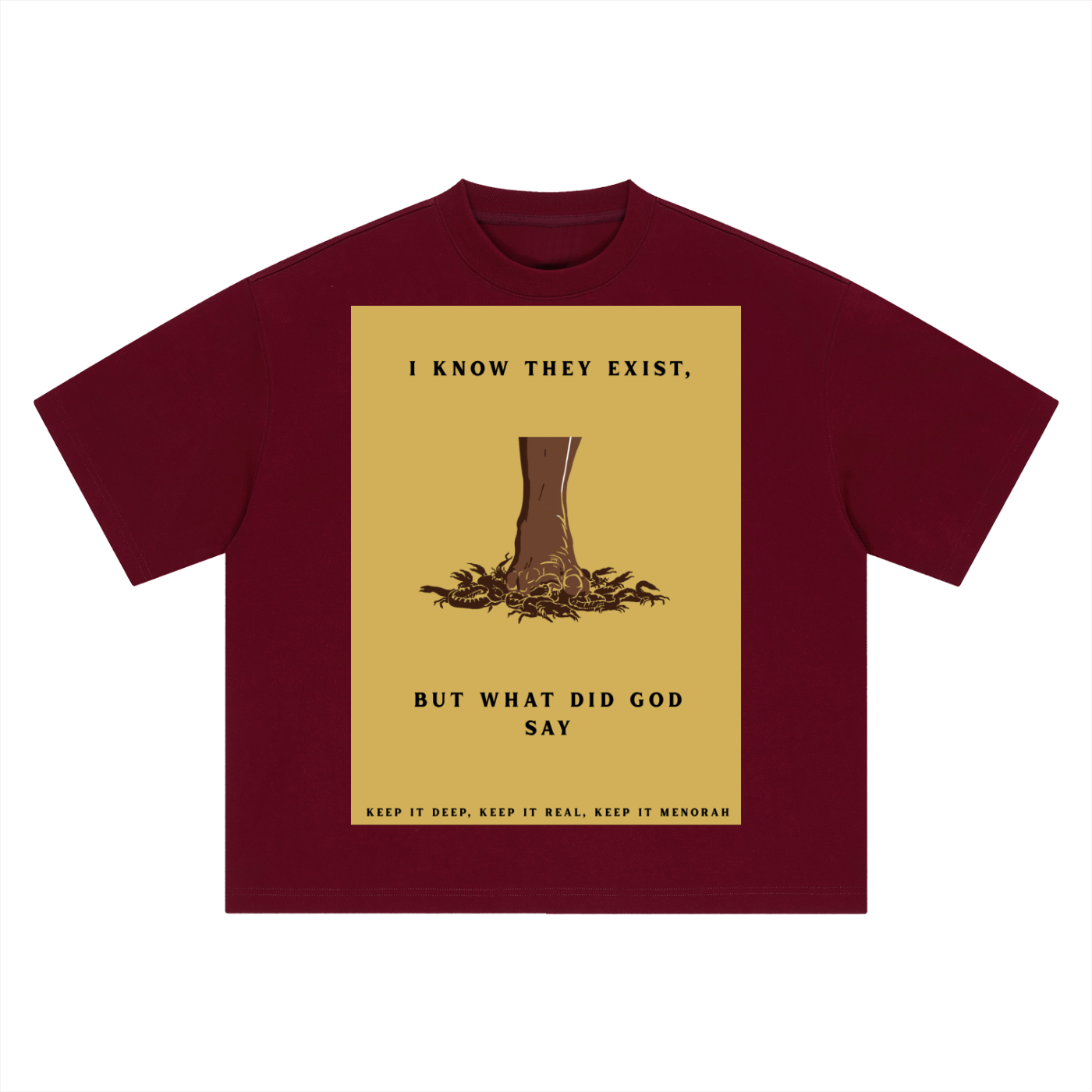 WHAT DID GOD SAY Boxy Oversized T-Shirt
