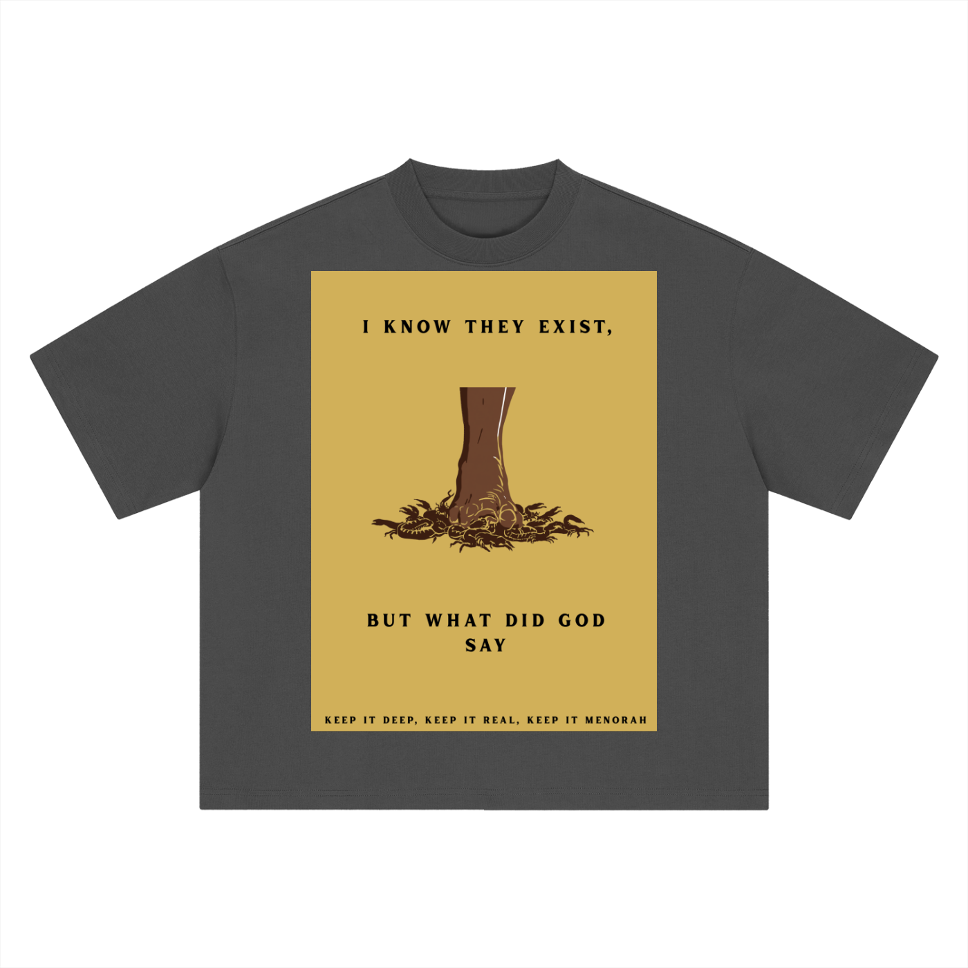 WHAT DID GOD SAY Boxy Oversized T-Shirt