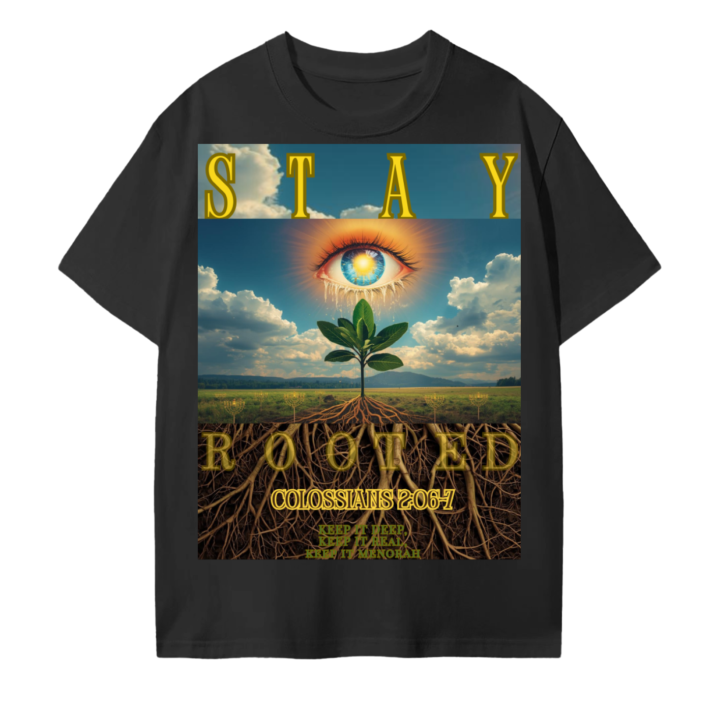STAY ROOTED Cotton T-Shirt