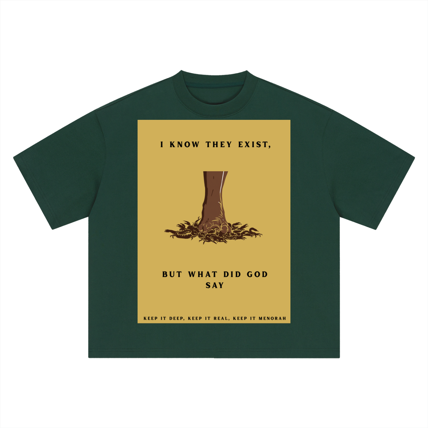 WHAT DID GOD SAY Boxy Oversized T-Shirt