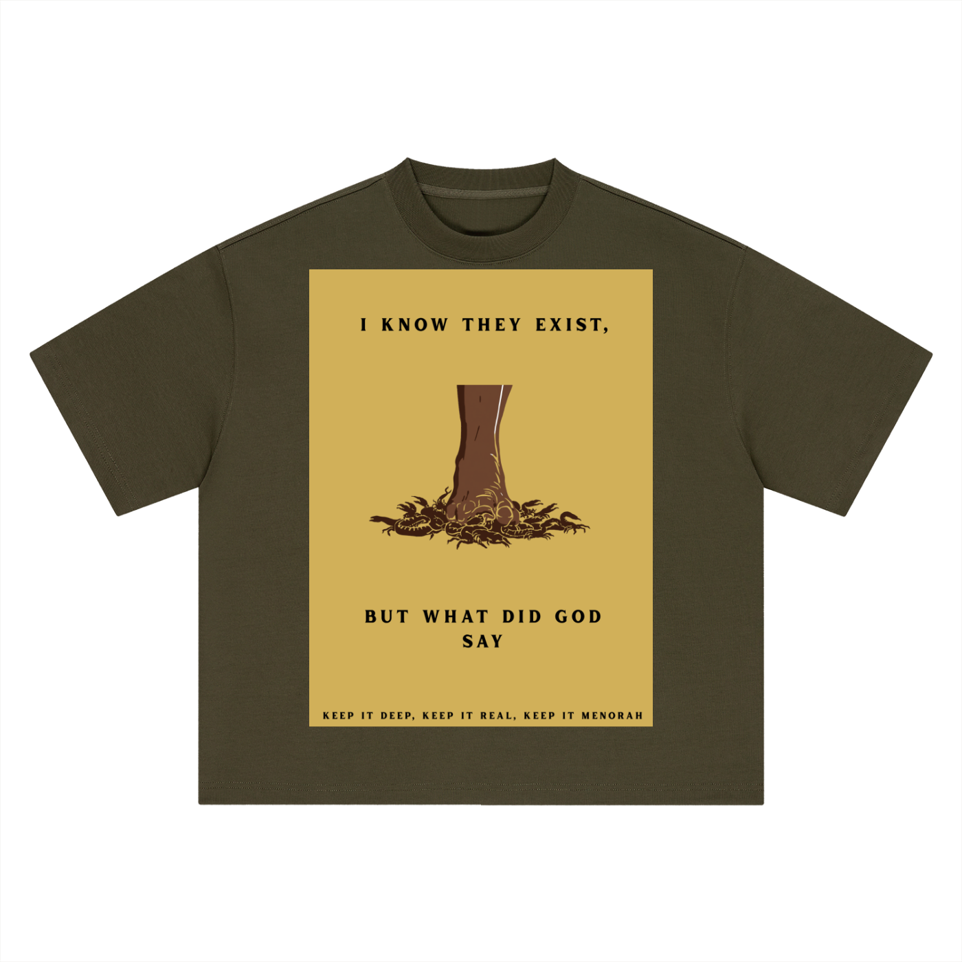 WHAT DID GOD SAY Boxy Oversized T-Shirt