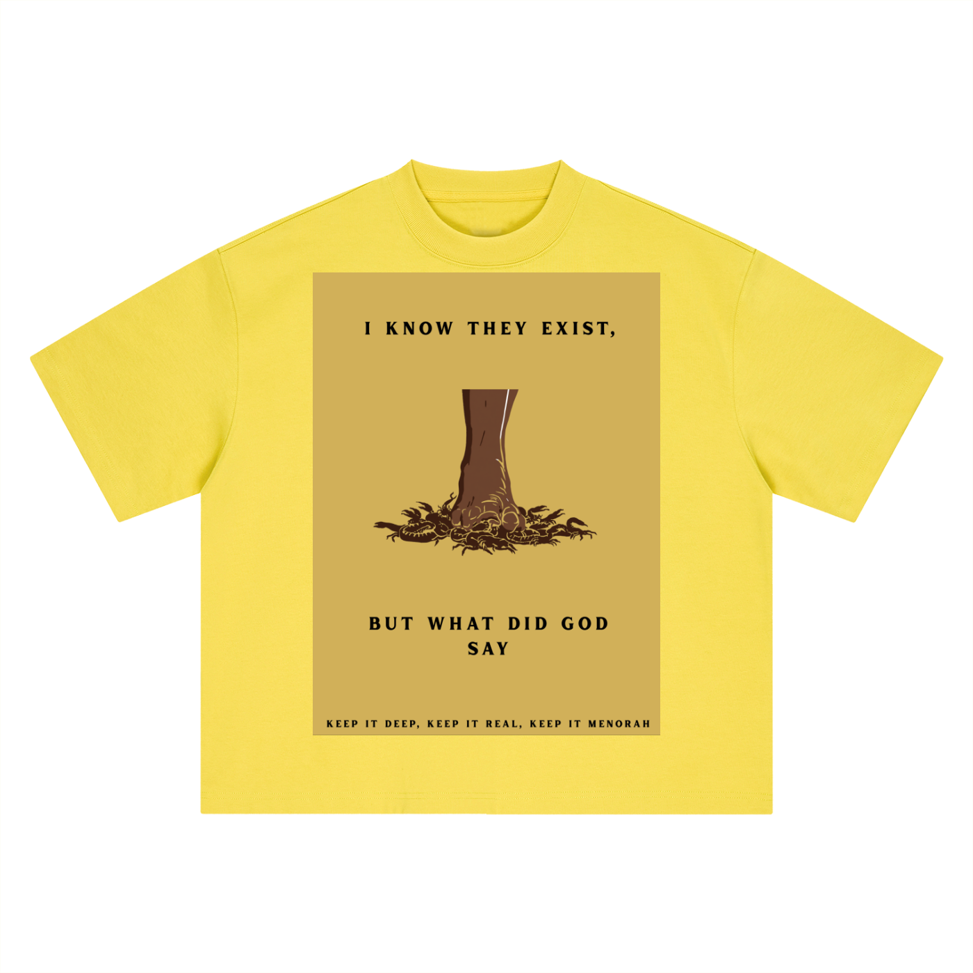 WHAT DID GOD SAY Boxy Oversized T-Shirt