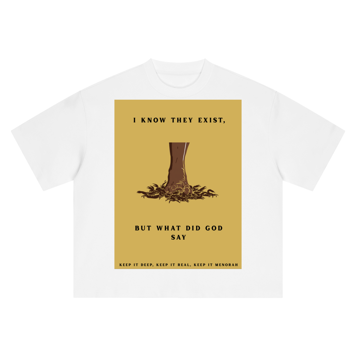 WHAT DID GOD SAY Boxy Oversized T-Shirt