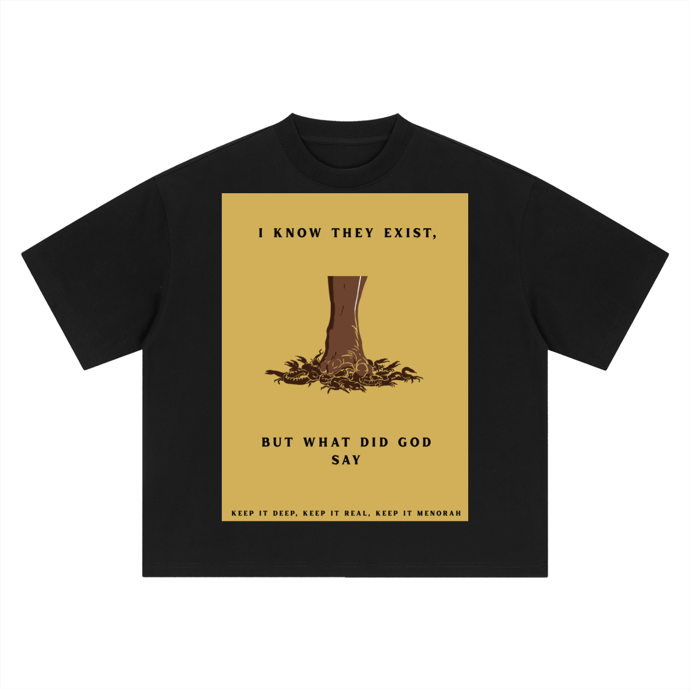 WHAT DID GOD SAY Boxy Oversized T-Shirt